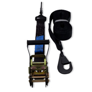 3000kg black ratchet strap with black twisted snap hook