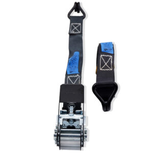 800kg Black Ratchet Strap with Double J Hooks