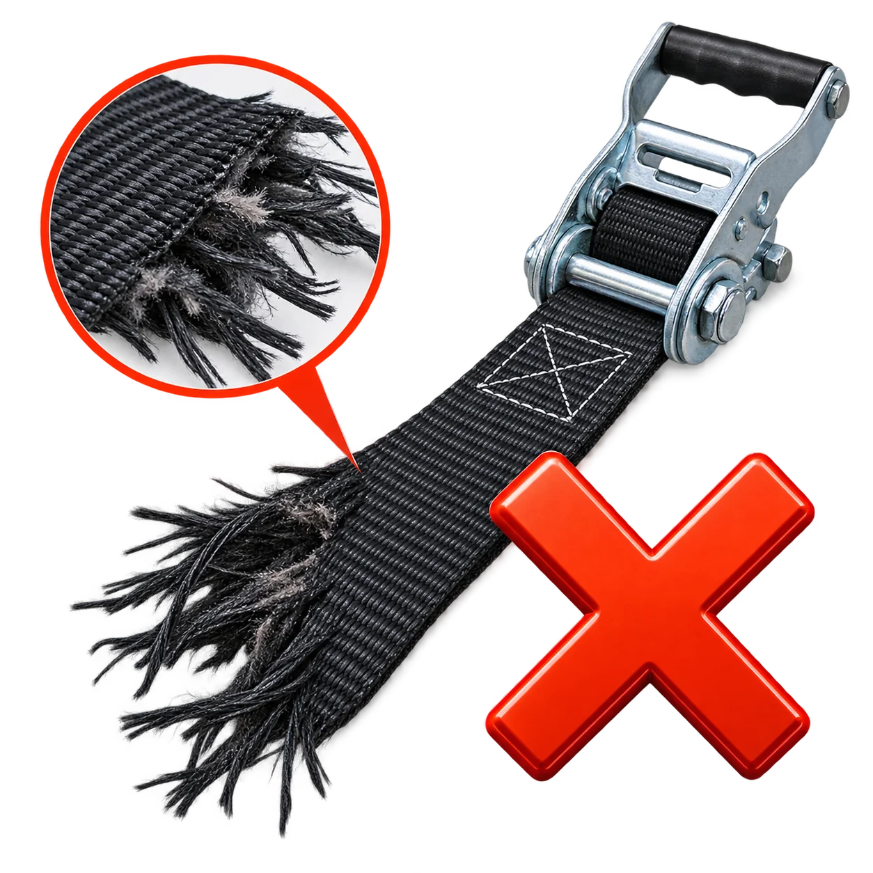 3000kg black ratchet strap with double j hooks