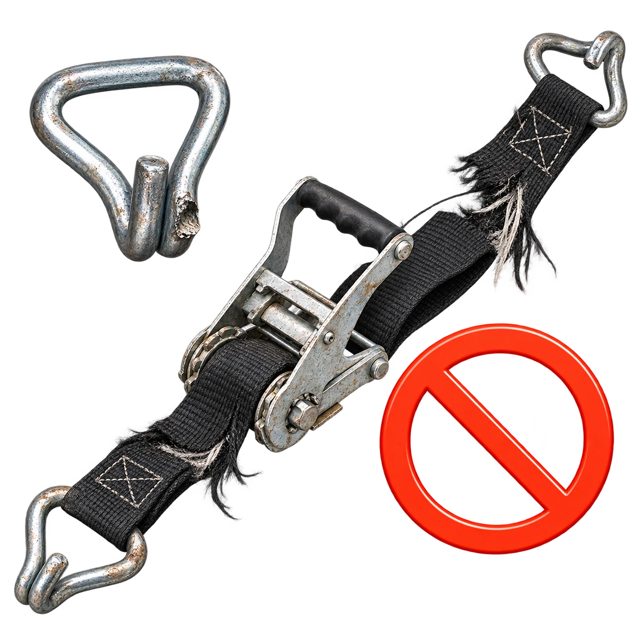 3000kg black ratchet strap with double j hooks